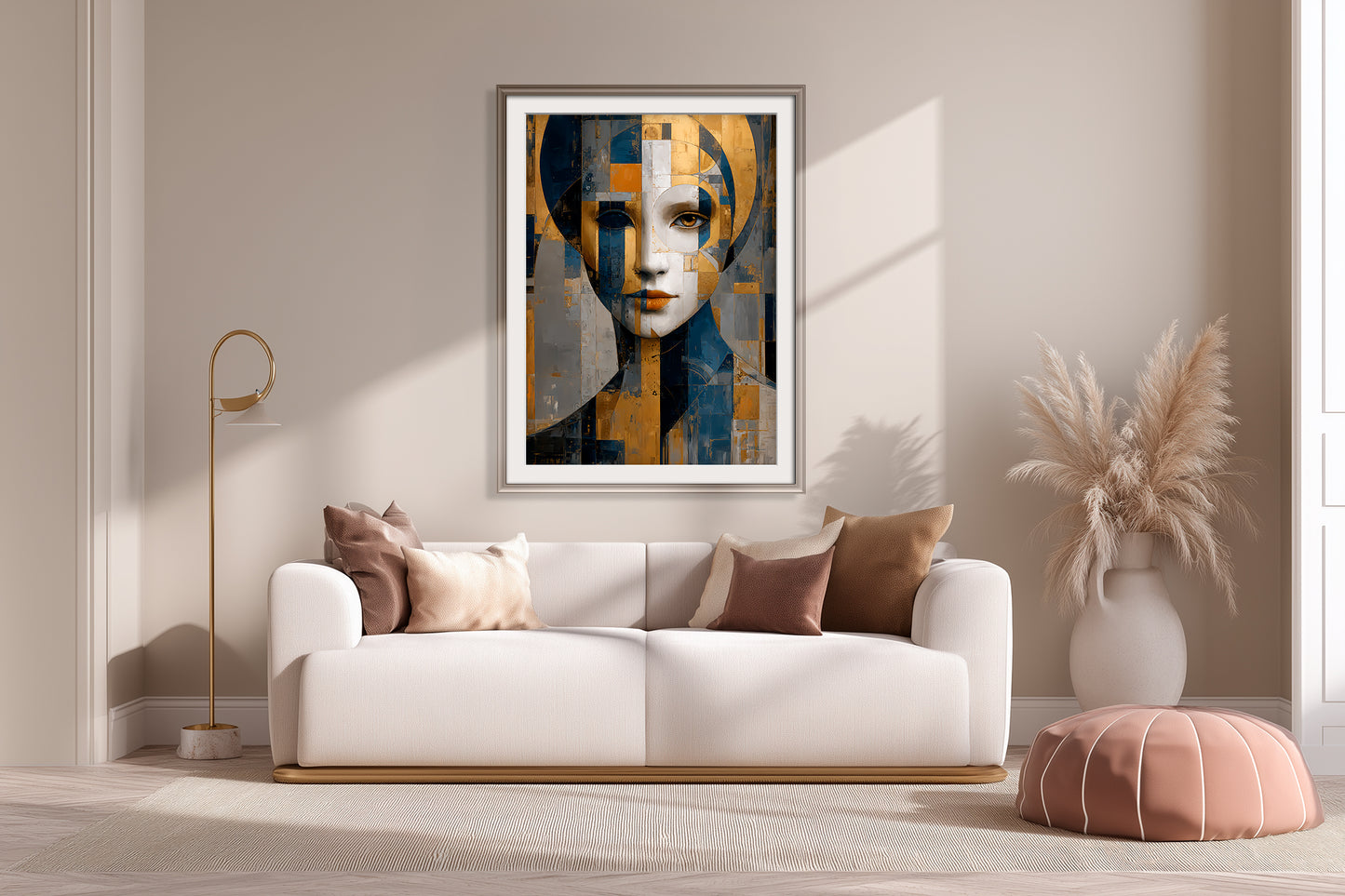 Portrait in blue and gold No. 2